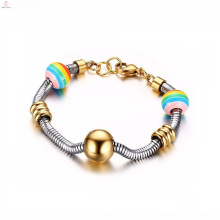 Haga su propio arco iris Bridge Gay Pride Shop Pulsera de acero inoxidable